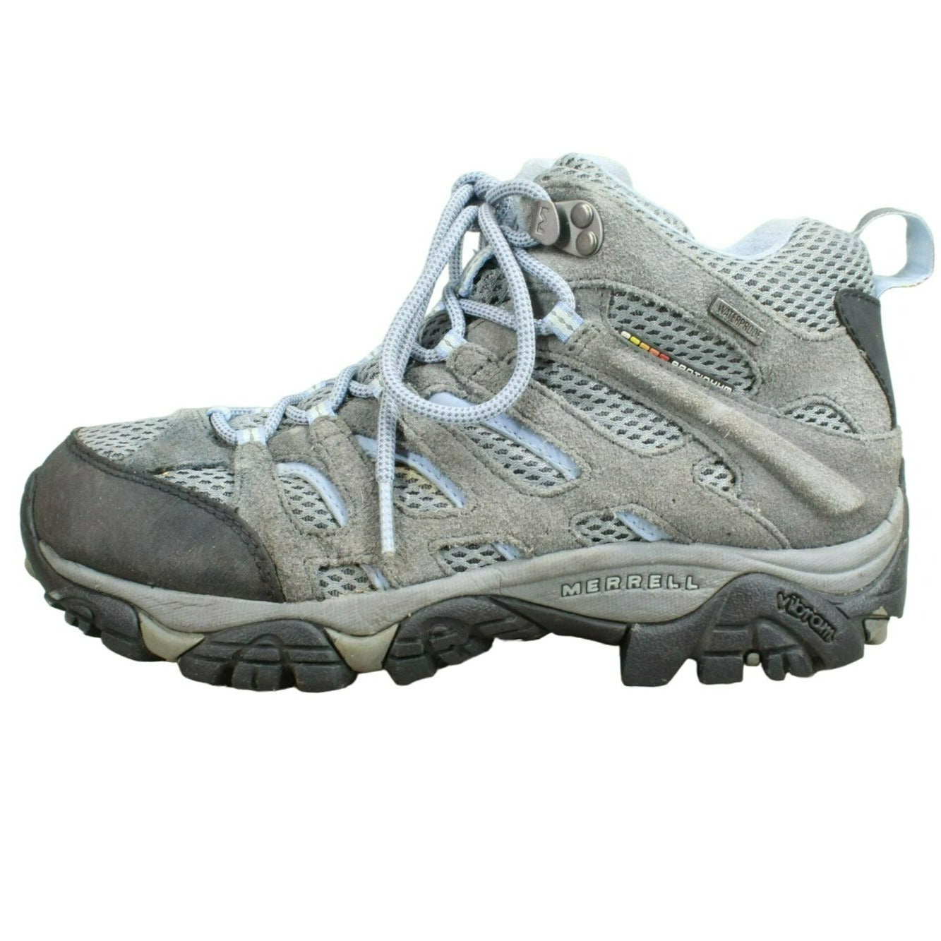 Merrell J88792 Women's Gray Suede Vibram Sole Hiking Trail Boots Size 8.5