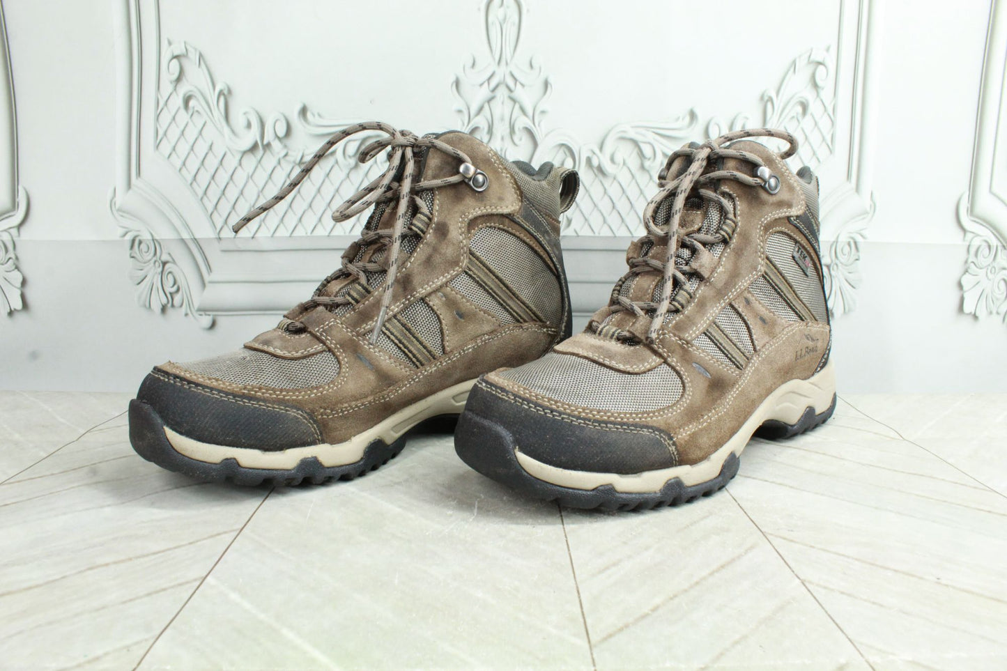 LL Bean Trail Model 4 Men's Brown Suede Waterproof Insulated Hiking Boots Sz 7 M