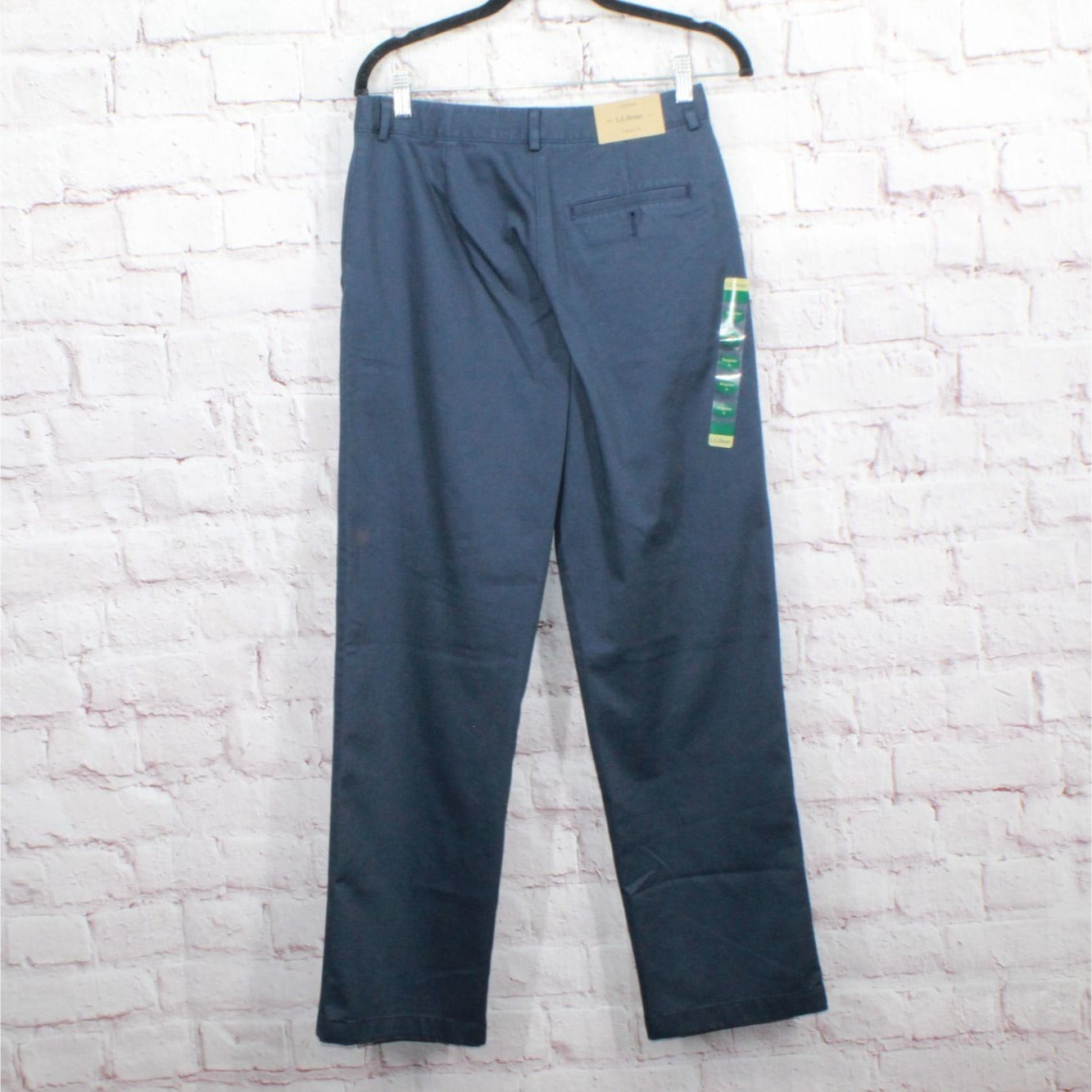 NWT! LL Bean Women's Wrinkle Free Bayside Twill Pants High Rise Cotton Navy 4