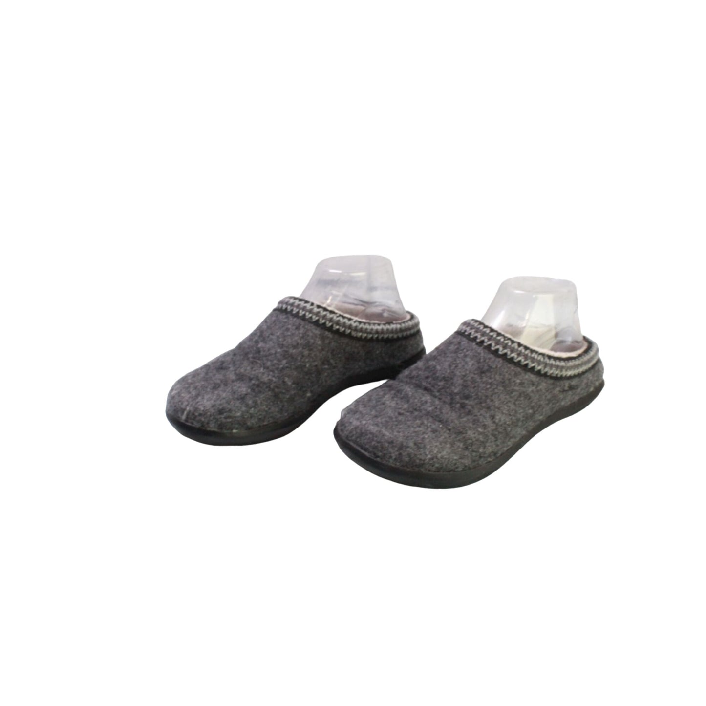 LL Bean Women's Gray Wool Slip On Comfort Daybreak Slipper Clogs Size 7 M