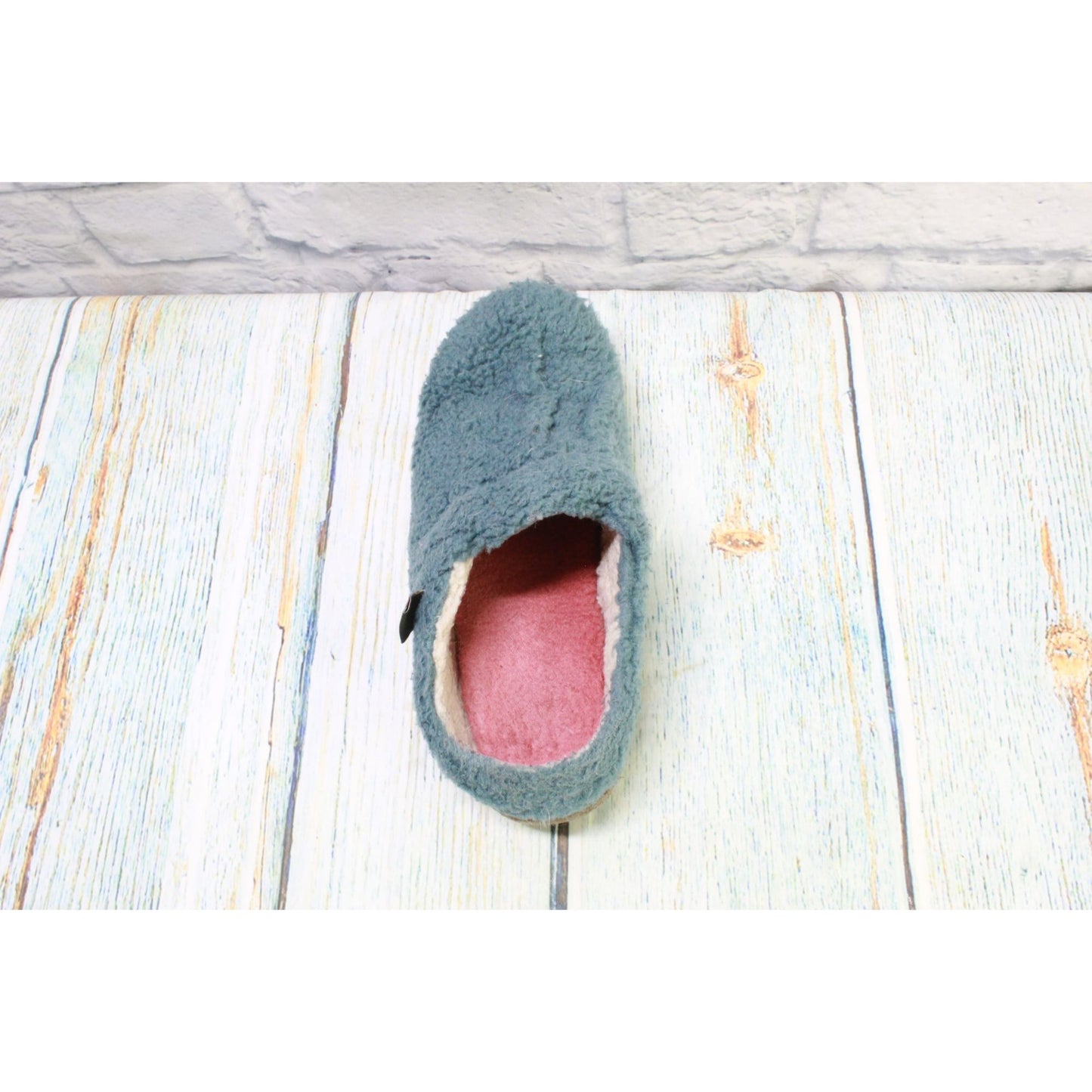 LL Bean Women's Teal Polyester Wicked Good Fleece Lined Cozy Slippers Size 9 M