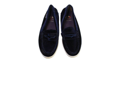 Cole Haan Nantucket Women's Blue Velvet Slip On Flat Loafer Shoes Size 5 B