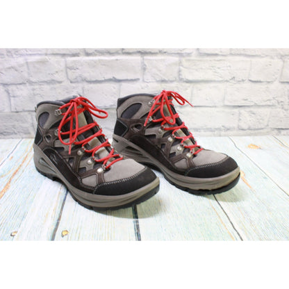 LL Bean Men's Gray Leather Lace Up Gore-Tex Vibram Sole Hiking Boots Size 11.5 M