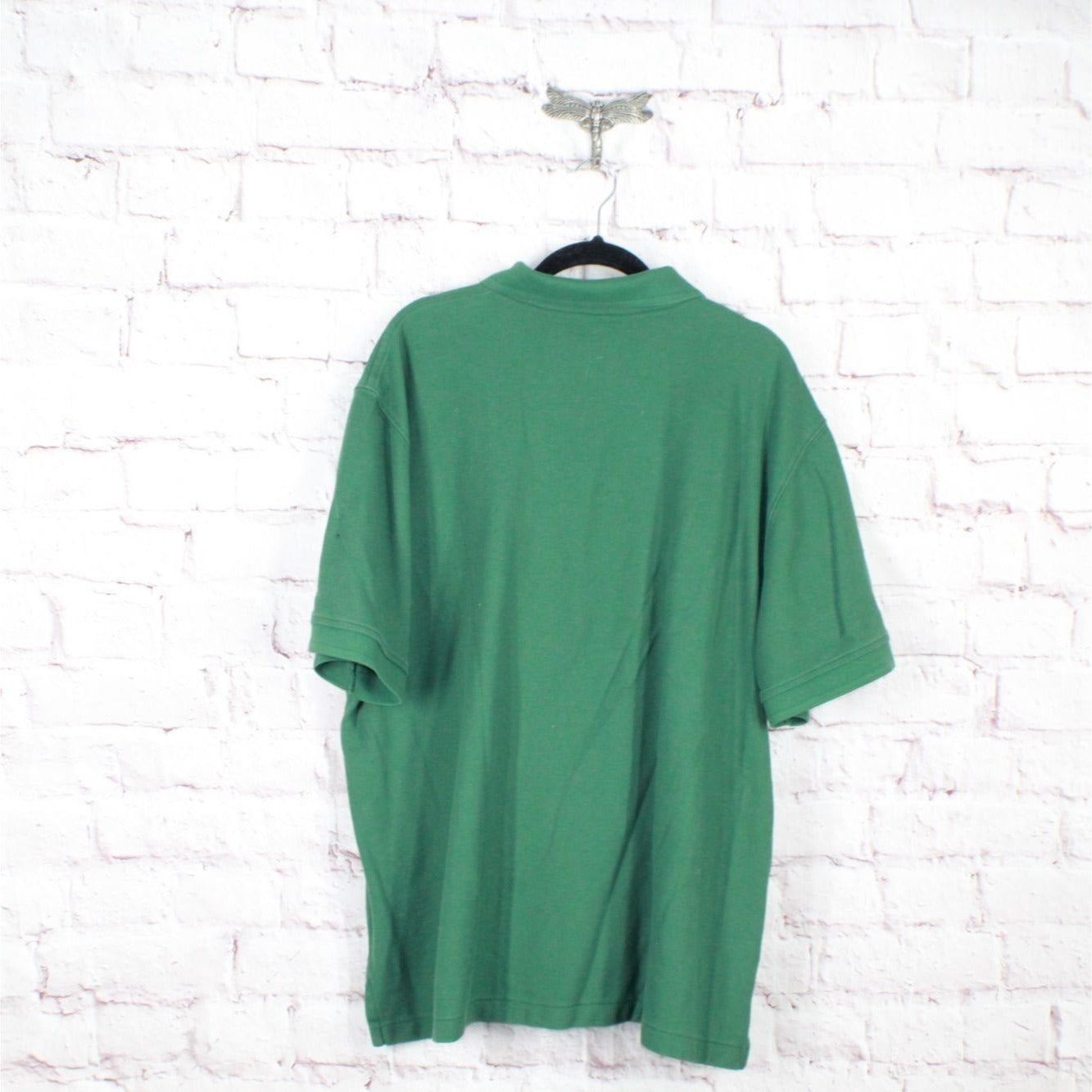 LL Bean Men's Premium Double L Polo Banded Short Sleeve Cotton Green Size XL