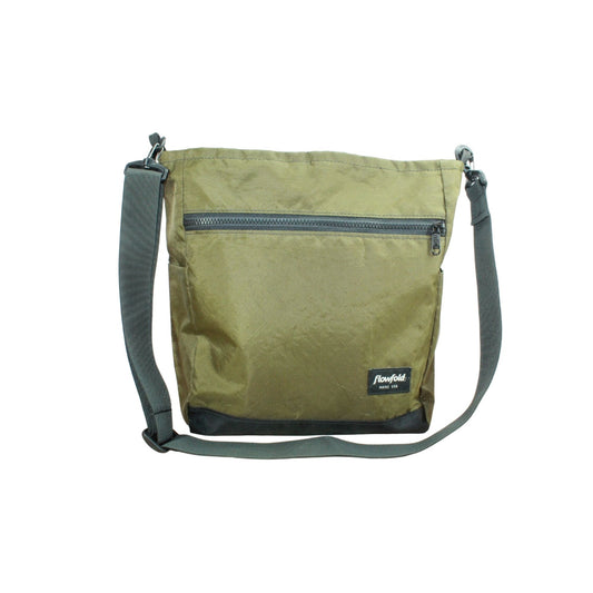 Flowfold Odyssey Olive Ecopak Top Zip Closure Crossbody Bag