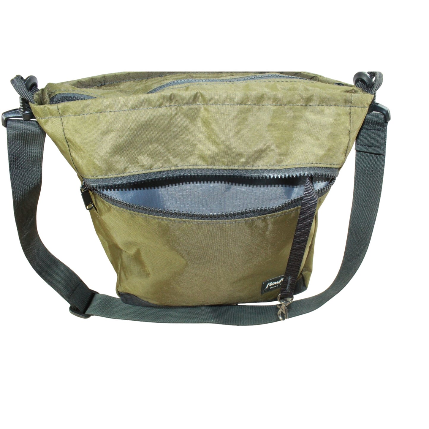 Flowfold Odyssey Olive Ecopak Top Zip Closure Crossbody Bag