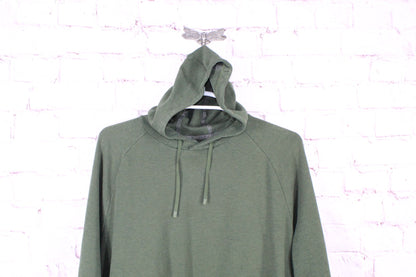 LL Bean Men's Explorer Pullover Hooded Sweatshirt Cotton Blend Green Size XXL