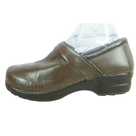 LL Bean Classic Womens Brown Leather Comfort Nursing Work Clogs Size 8 M