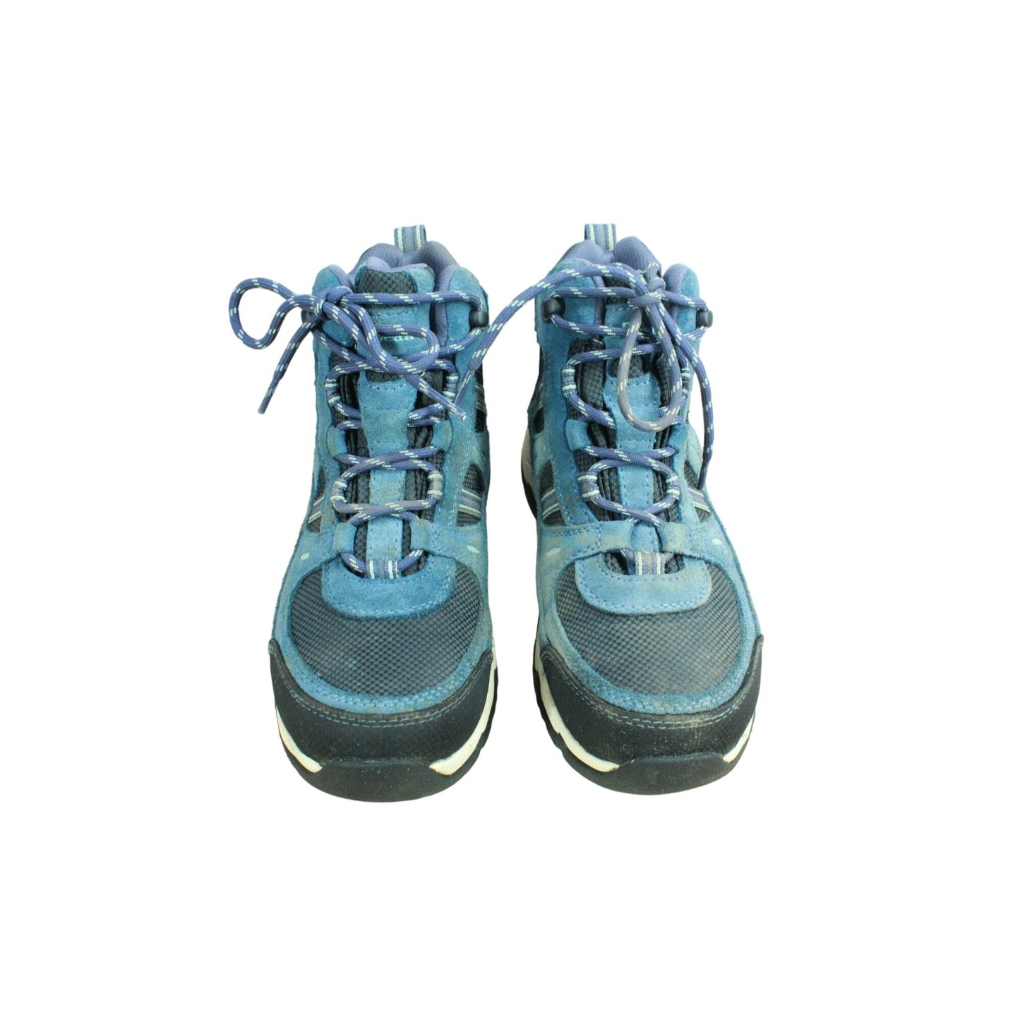 LL Bean Trail Model 4 Women's Blue Suede Waterproof Hiking Boots Size 7.5 Wide