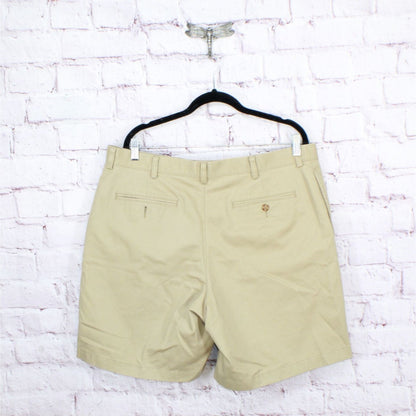 LL Bean Men's Double L Chino Shorts Classic Fit 8" Dark Khaki Size 38