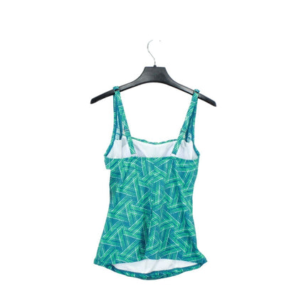 NWOT LL Bean Mix and Match Swimwear Top Squareneck Tankini Print Green Size 6