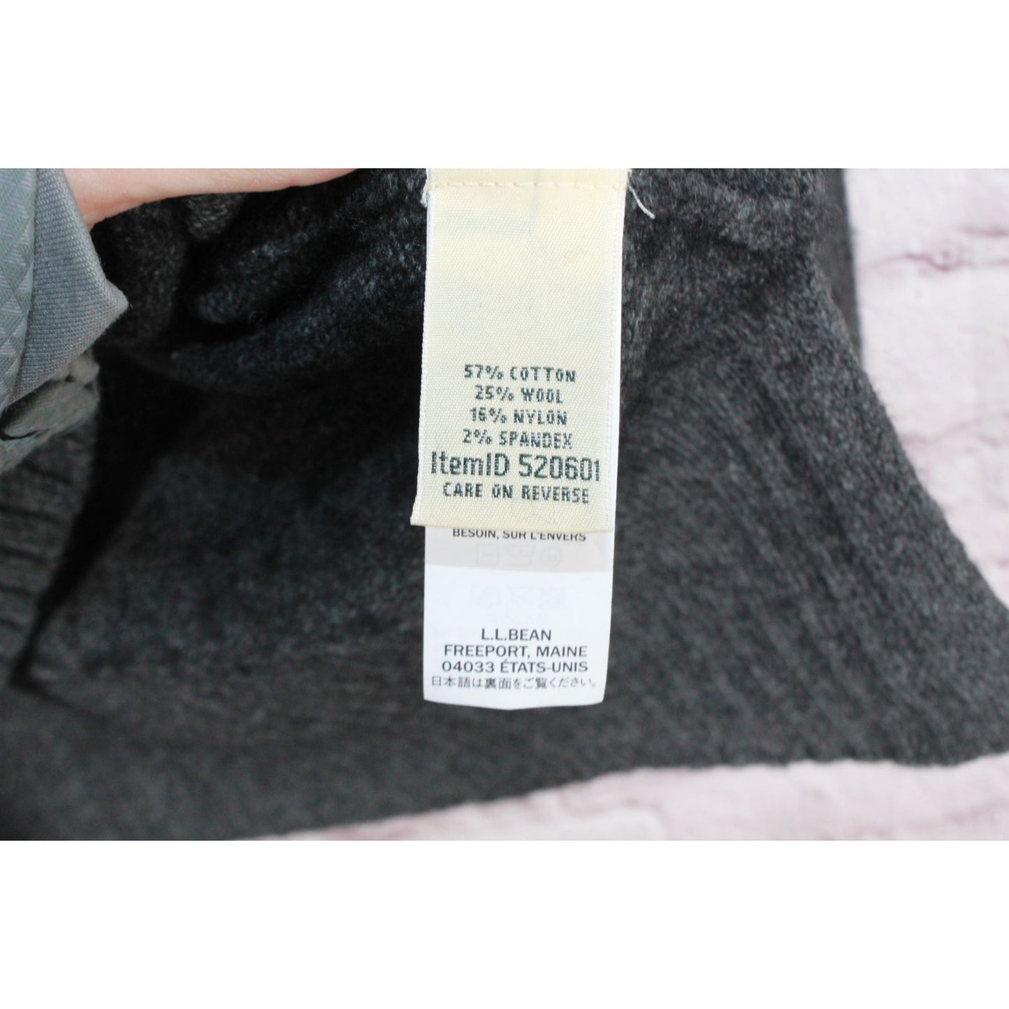 LL Bean Women's The Essential Sweater Turtleneck Wool Blend Charcoal Gray M