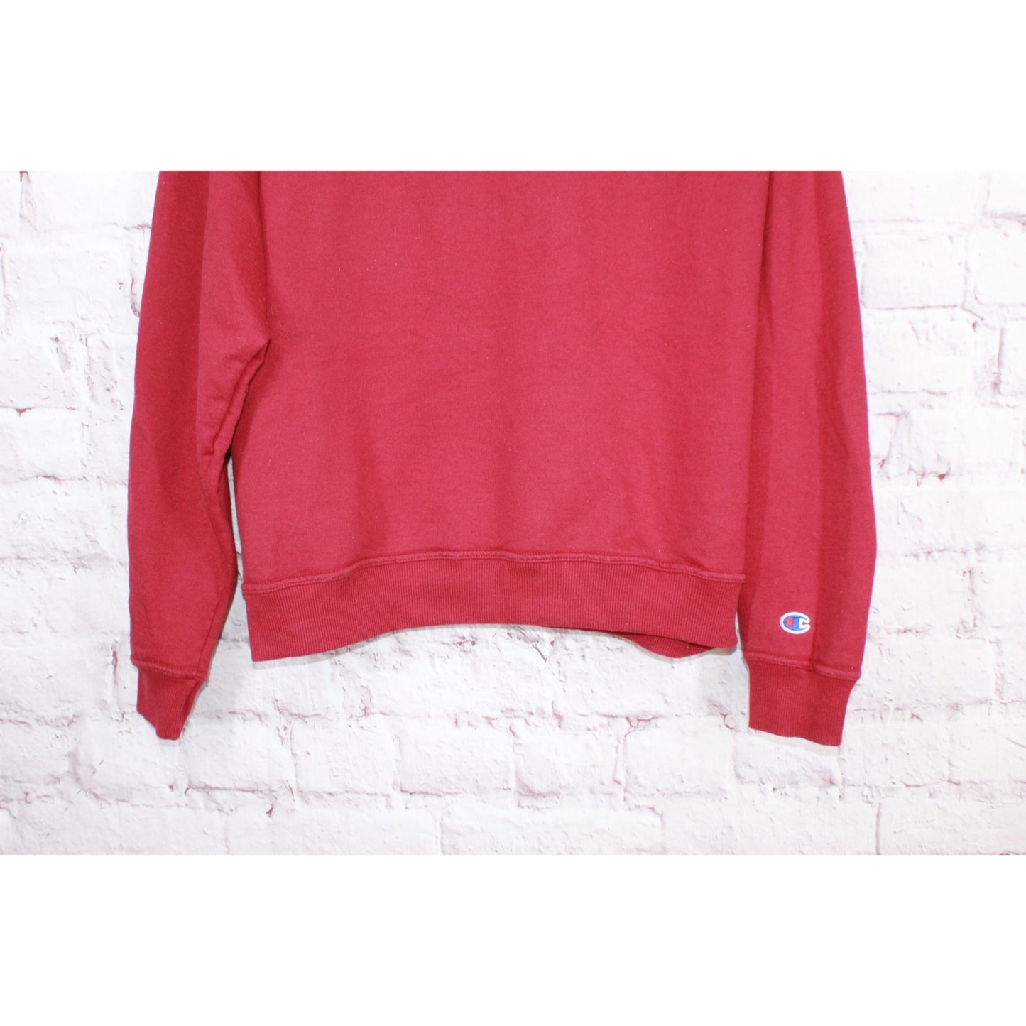 Champion Men's Red Fleece Midweight Crewneck Sweatshirt Size L