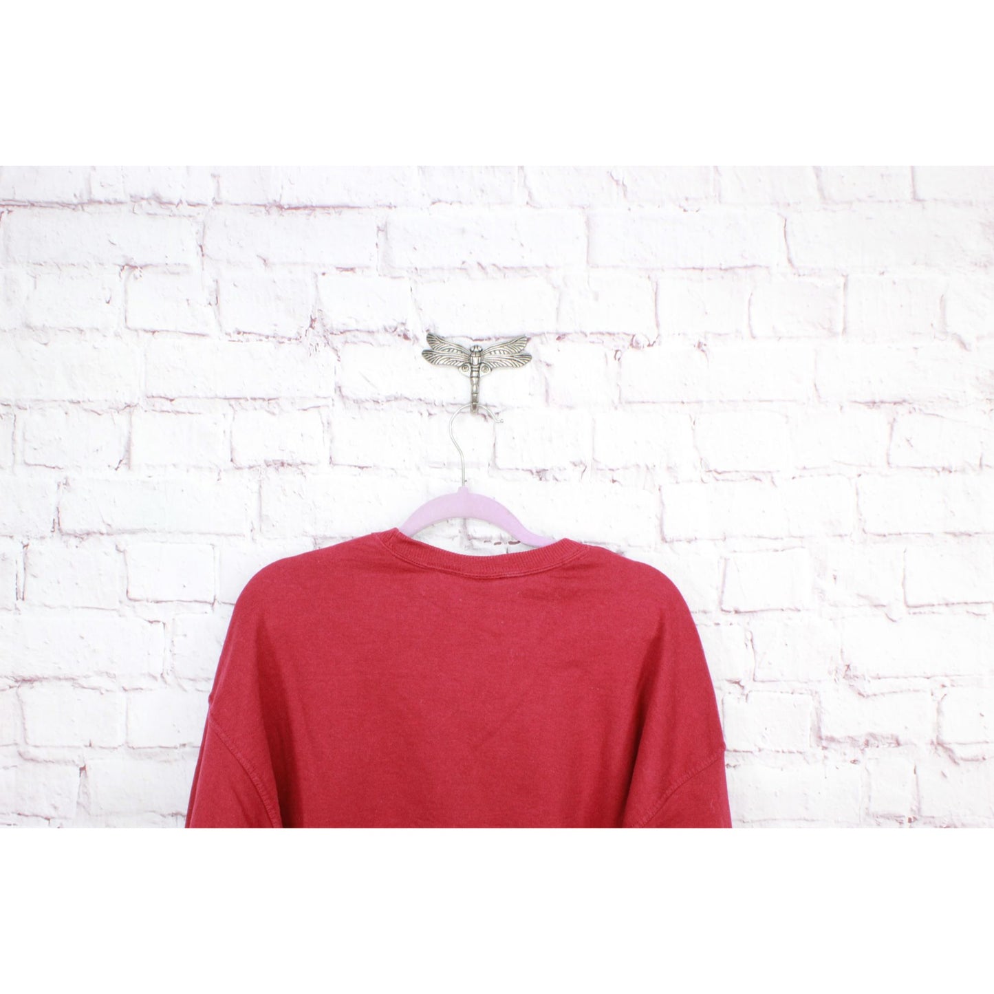 Champion Men's Red Fleece Midweight Crewneck Sweatshirt Size L