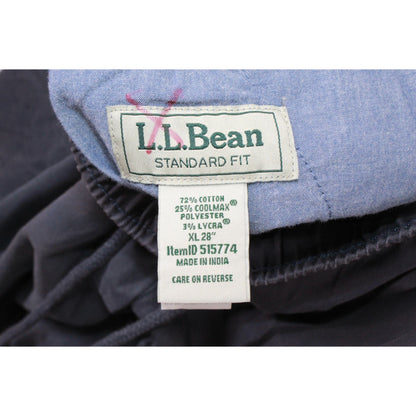 LL Bean Men's Comfort Stretch Dock Pants Standard Fit Carbon Navy Size XL 28"