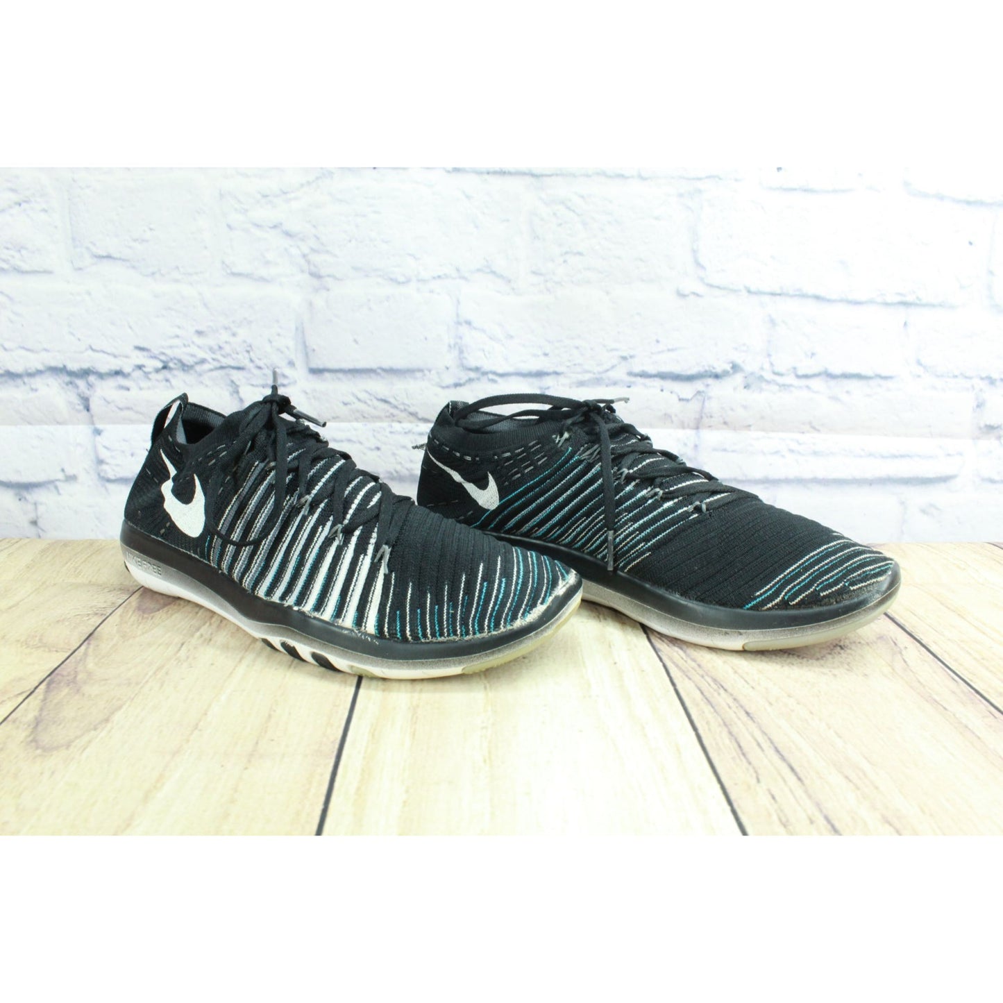 Nike Free Transform Flyknit Women's Black Mesh Lace Up Running Sneaker Shoes 8.5