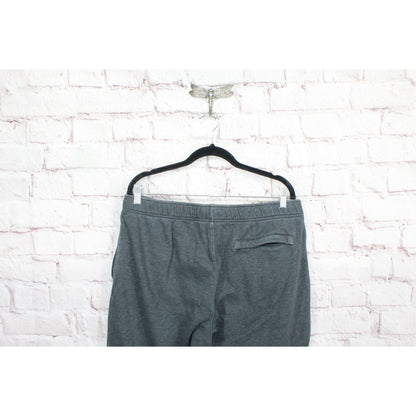 LL Bean Men's Charcoal Gray Cotton Blend Sweatpants Cropped Jogger Pants XL 28"