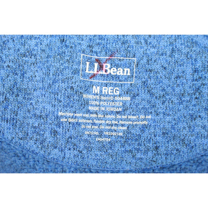 LL Bean Women's Sweater Fleece Full Zip Jacket Arctic Blue Size M