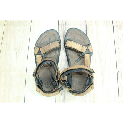 Teva Terra FI Lite Men's Brown Leather Adjustable Hook & Loop Hiking Sandals 8