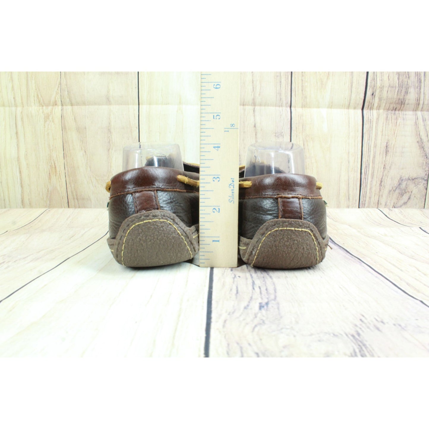 LL Bean Men's Handsewn Slippers Flannel Lined Brown Soft Leather Size 12 M