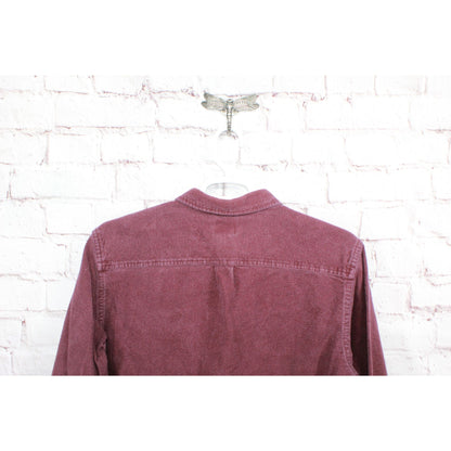 LL Bean Men's Chamois Shirt Traditional Fit Cotton Deep Wine Size L