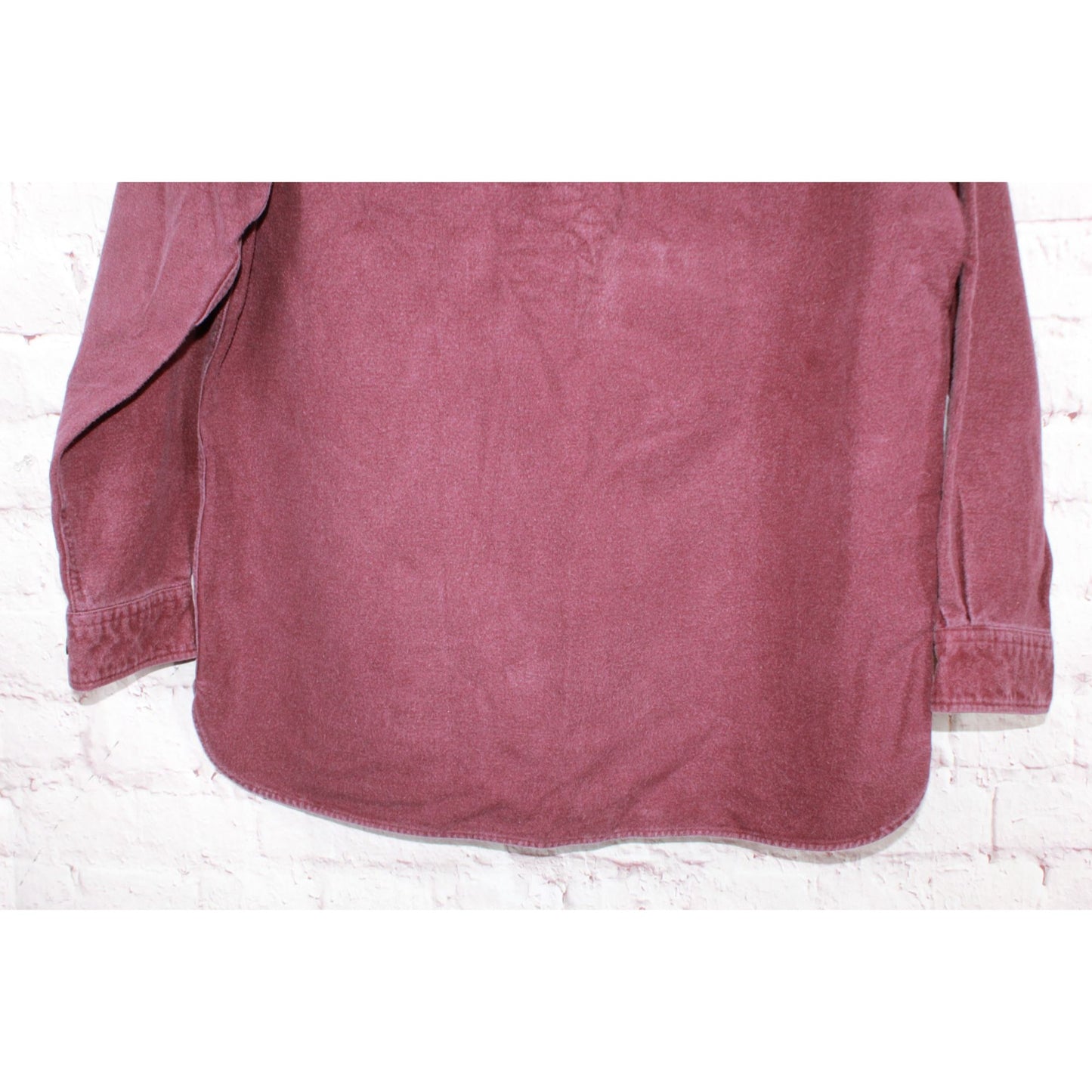 LL Bean Men's Chamois Shirt Traditional Fit Cotton Deep Wine Size L