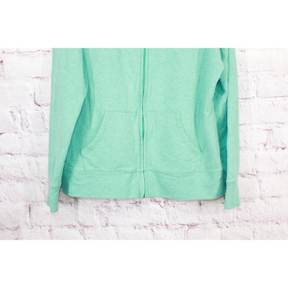 LL Bean Women's Ultrasoft Sweats Full Zip Mock Neck Jacket Green Size M