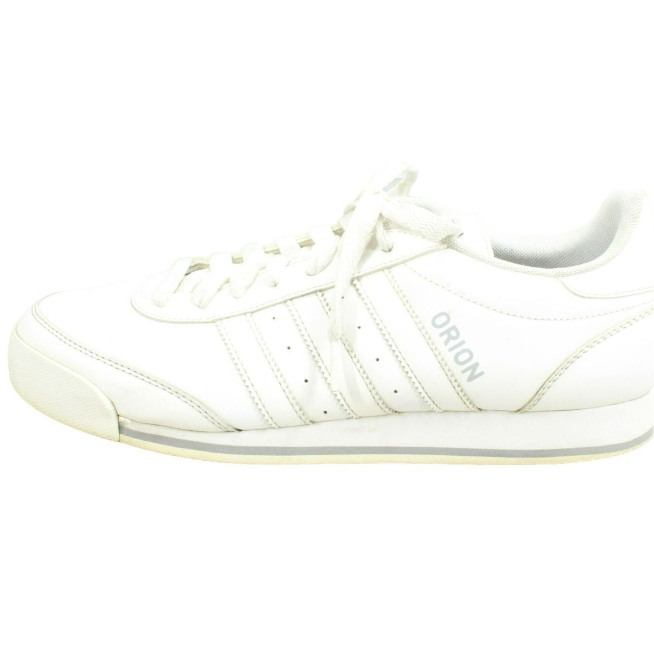 Adidas Orion Men's White Leather Lace Up Low Top Casual Sneaker Shoes Size 11