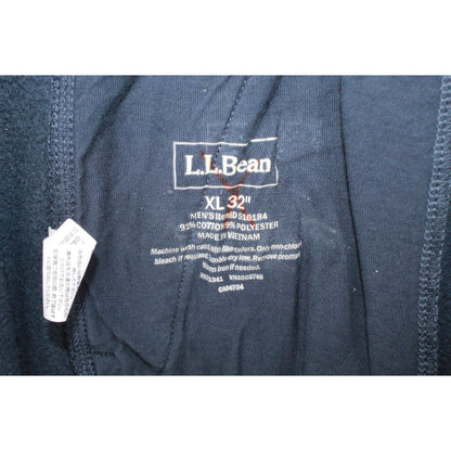 LL Bean Men's Athletic Sweatpants Classic Fit Straight Leg Navy Blue XL 32"