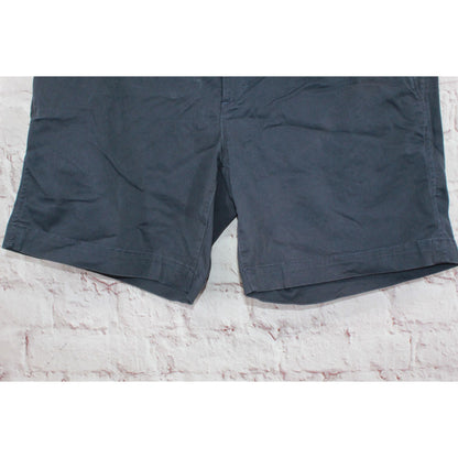 LL Bean Mens Comfort Stretch Chino 8" Inseam Shorts Navy Blue Size 38 W