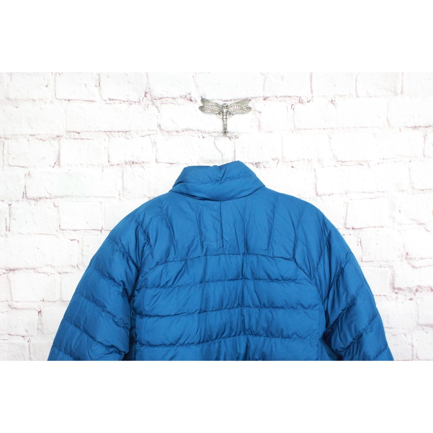 LL Bean Men's Bean's Down Jacket Quilted Full Zip Marine Blue Size L