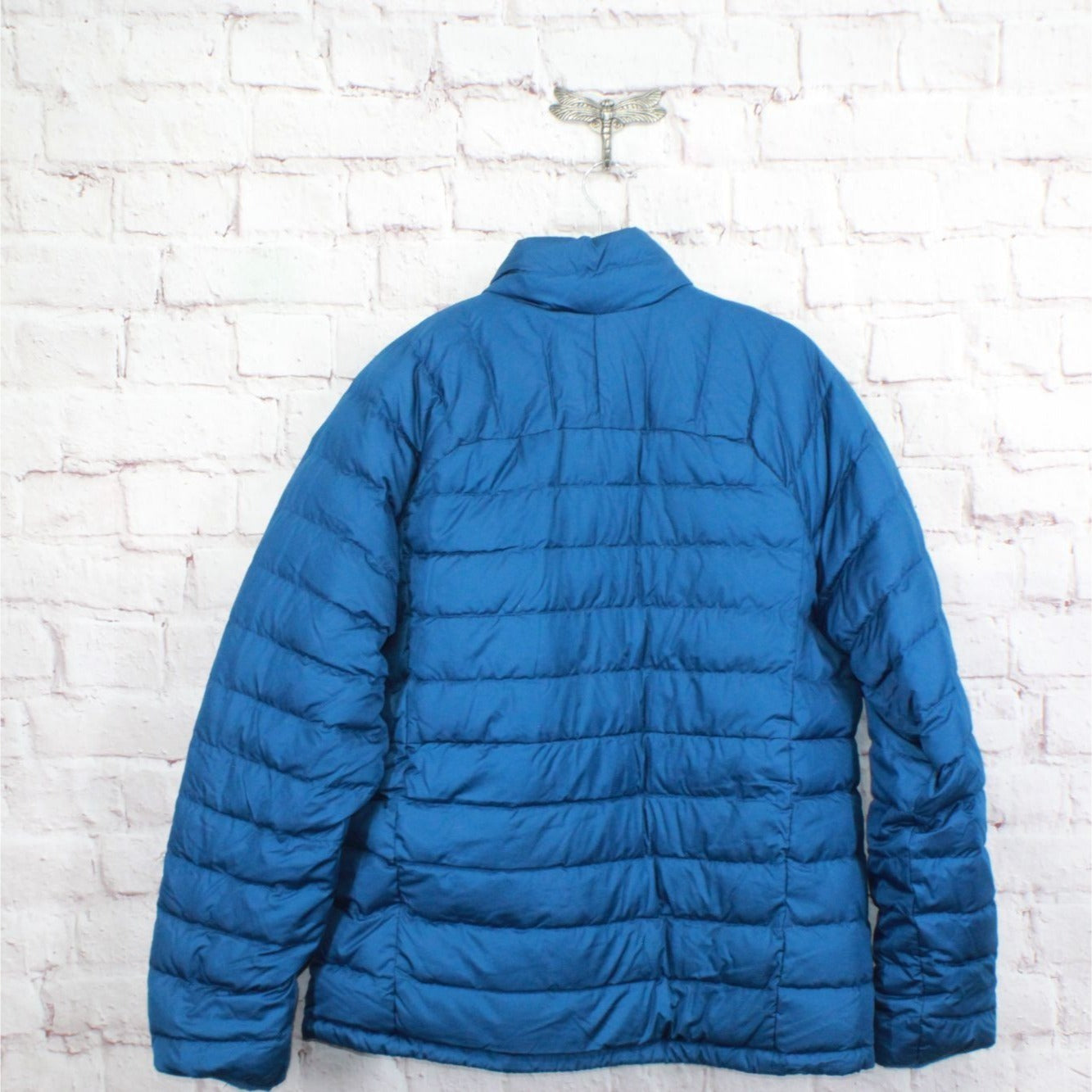 LL Bean Men's Bean's Down Jacket Quilted Full Zip Marine Blue Size L