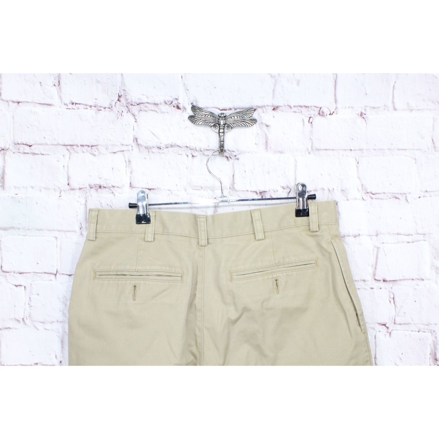 LL Bean Men's Double L Chino Shorts Classic Fit 8" Cotton Dark Khaki Size 31