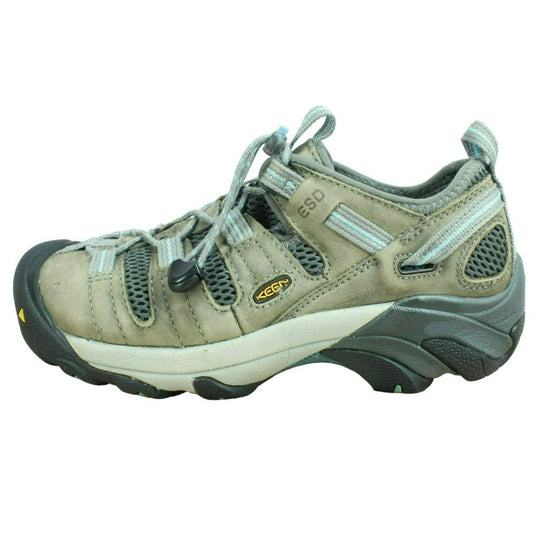 Keen F2413-11 Women's Brown Leather Steel Toe Waterproof Hiking Shoes Size 8