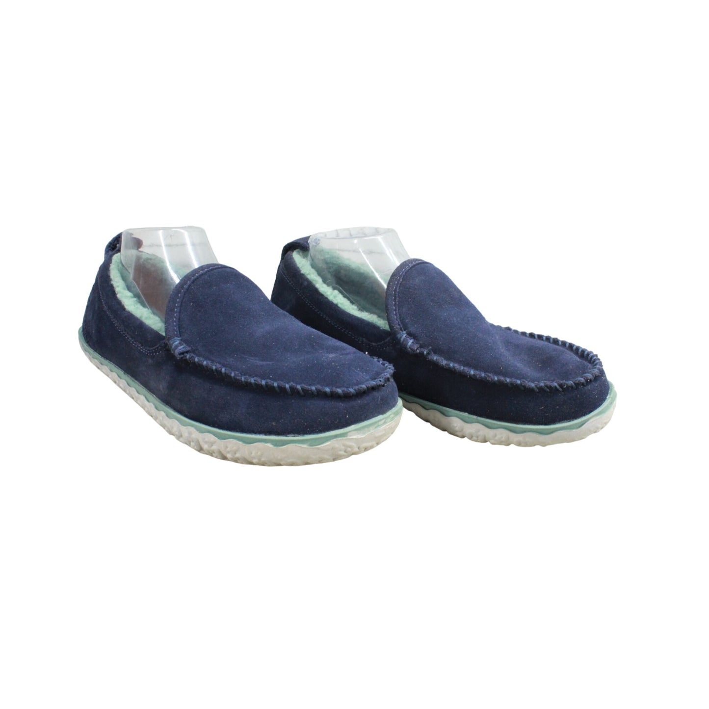 LL Bean Women's Mountain Slippers Moccasin Fleece Lined Raw Indigo Size 10 M