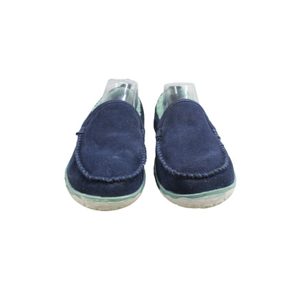 LL Bean Women's Mountain Slippers Moccasin Fleece Lined Raw Indigo Size 10 M