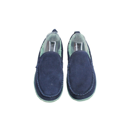 LL Bean Women's Mountain Slippers Moccasin Fleece Lined Raw Indigo Size 10 M