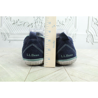 LL Bean Women's Mountain Slippers Moccasin Fleece Lined Raw Indigo Size 10 M