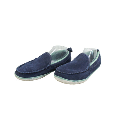 LL Bean Women's Mountain Slippers Moccasin Fleece Lined Raw Indigo Size 10 M