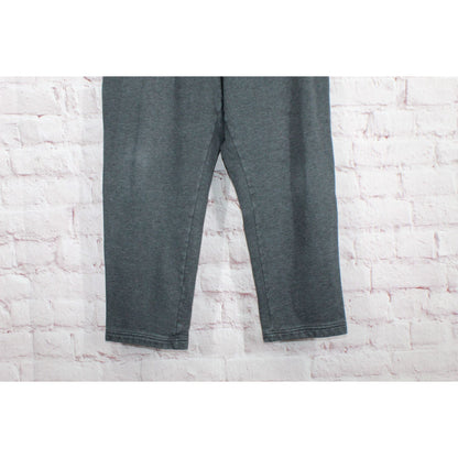 LL Bean Men's Charcoal Gray Cotton Blend Sweatpants Cropped Jogger Pants XL 28"