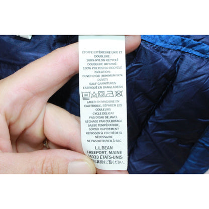 LL Bean Women's Blue Nylon Ultralight 850 Down Jacket Size S Pet