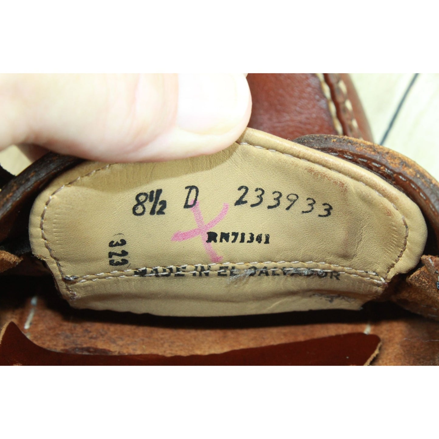 LL Bean Men's Casco Bay Boat Mocs Slip Ons Brown Leather Size 8.5 D