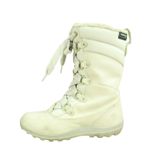 Timberland Mount Hope Womens Cream Leather Waterproof Insulated Winter Boots 8.5