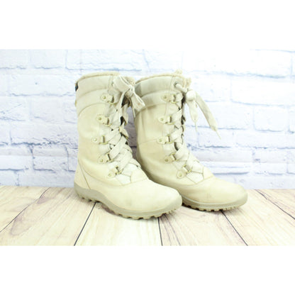 Timberland Mount Hope Womens Cream Leather Waterproof Insulated Winter Boots 8.5