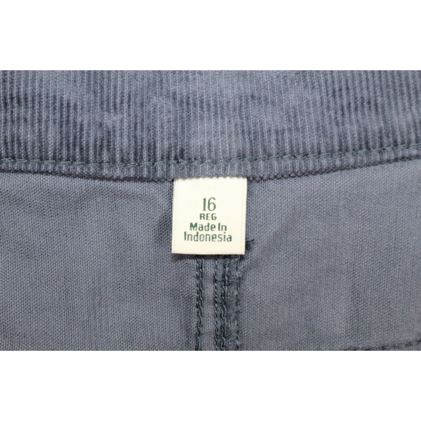 LL Bean Women's BeanFlex Five Pocket Corduroy Pants Mid-Rise Gunmetal Gray 16