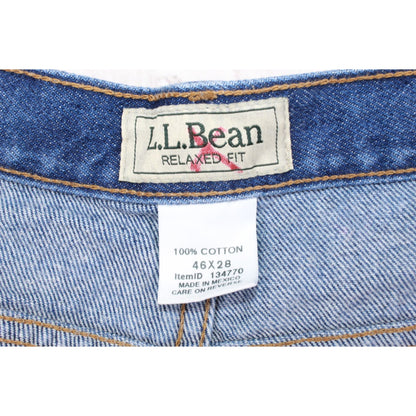 LL Bean Men's Double L Jeans Relaxed Fit Straight Leg Dark Wash Size 46x28