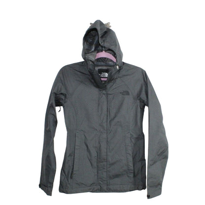 The North Face Womens Black Nylon Polyester Hooded Rain Jacket Size XS