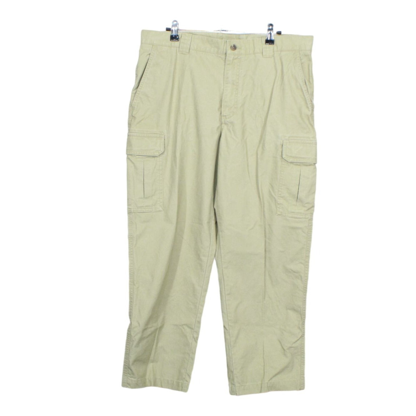 LL Bean Mens Tropic Weight Cargo Pants Classic Fit Straight Leg Cotton Khaki 35W