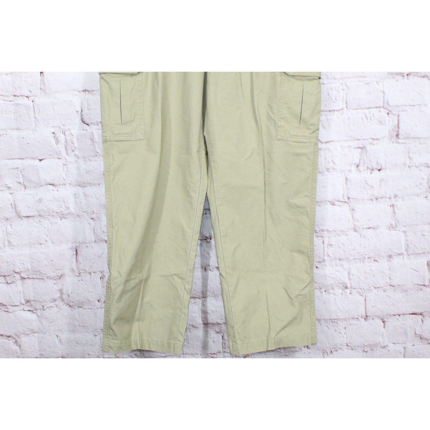 LL Bean Mens Tropic Weight Cargo Pants Classic Fit Straight Leg Cotton Khaki 35W