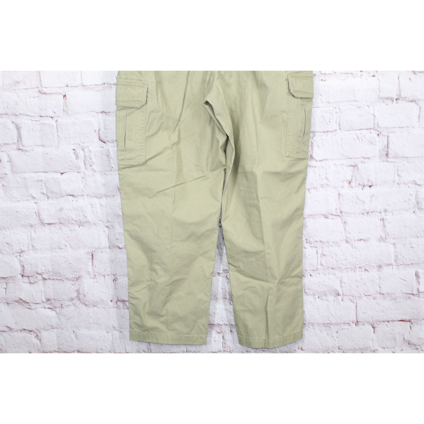 LL Bean Mens Tropic Weight Cargo Pants Classic Fit Straight Leg Cotton Khaki 35W